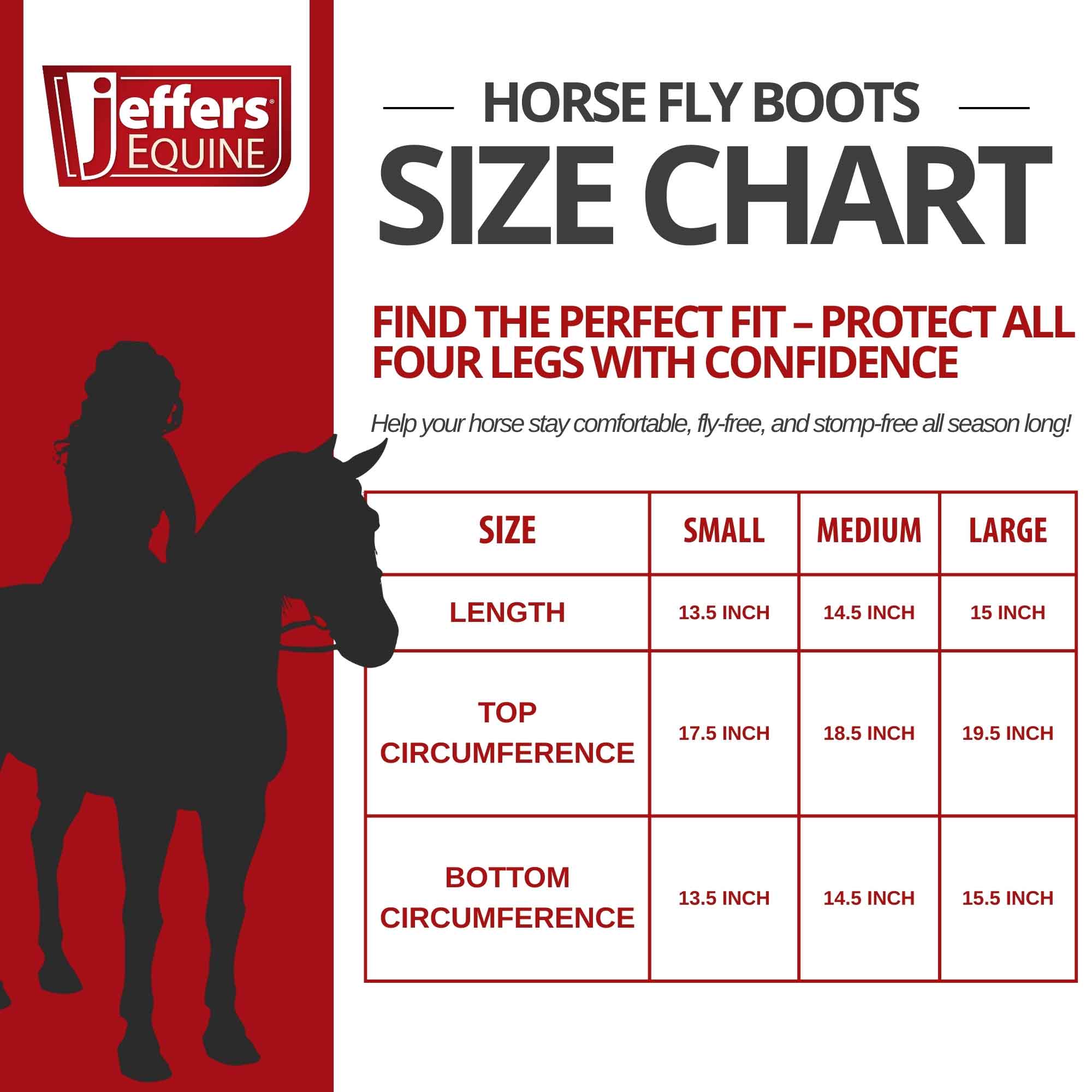 Pre-Sale Jeffers Romper Stomper "Stomp-Free" Fly Boots for Horses, 4 pack